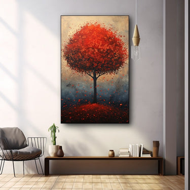 Peinture Arbre Rouge